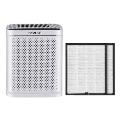 Devanti Air Purifier H12 HEPA Cleaner PM2.5 Display Spare Filter White PURI-E-2008-FT-WH