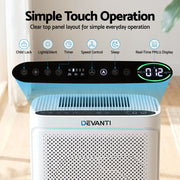 Devanti Air Purifier H12 HEPA Cleaner PM2.5 Display Spare Filter White PURI-E-2008-FT-WH
