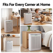 Devanti Air Purifier H12 HEPA Cleaner PM2.5 Display Spare Filter White PURI-E-2008-FT-WH