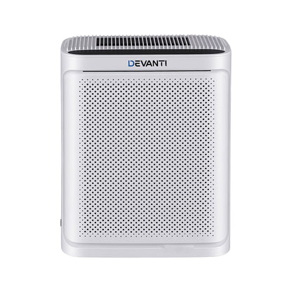Devanti Air Purifier HEPA Air Cleaner Digital Display Bedroom White PURI-E-2008-WH