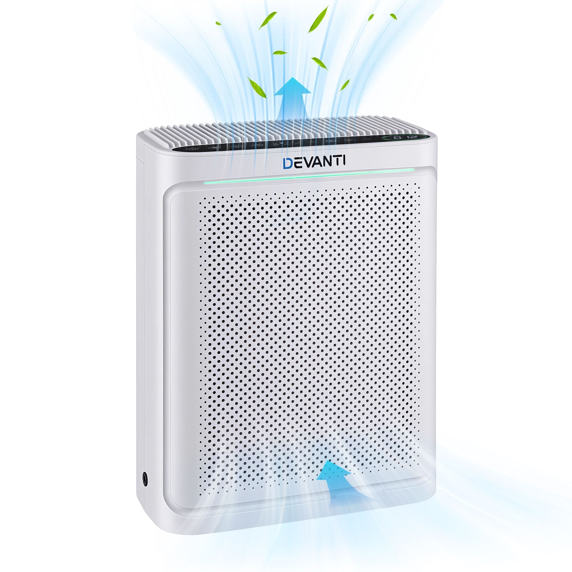 Devanti Air Purifier HEPA Air Cleaner Digital Display Bedroom White PURI-E-2008-WH