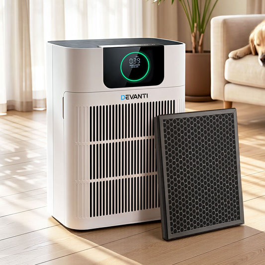 Devanti Pet Air Purifier H12 HEPA Filter Cleaner Replacement Filter White PURI-E-4866PET-FT-WH