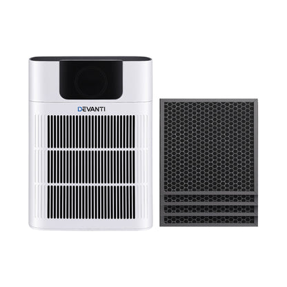 Devanti Pet Air Purifier H12 HEPA Filter Cleaner Replacement Filter White PURI-E-4866PET-FT-WH