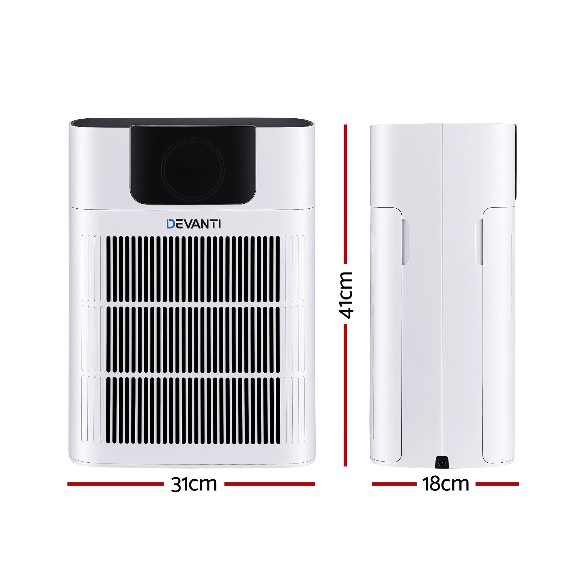 Devnati Pet Air Purifier 3 Stage HEPA Filter Cleaner PM25 Display Cat Dog Hair White PURI-E-4866PET-WH