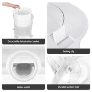 Devanti Portable Washing Machine Manual Spin Dryer Compact for Camping Caravan Apartment PWM-B-2.5KG-WH