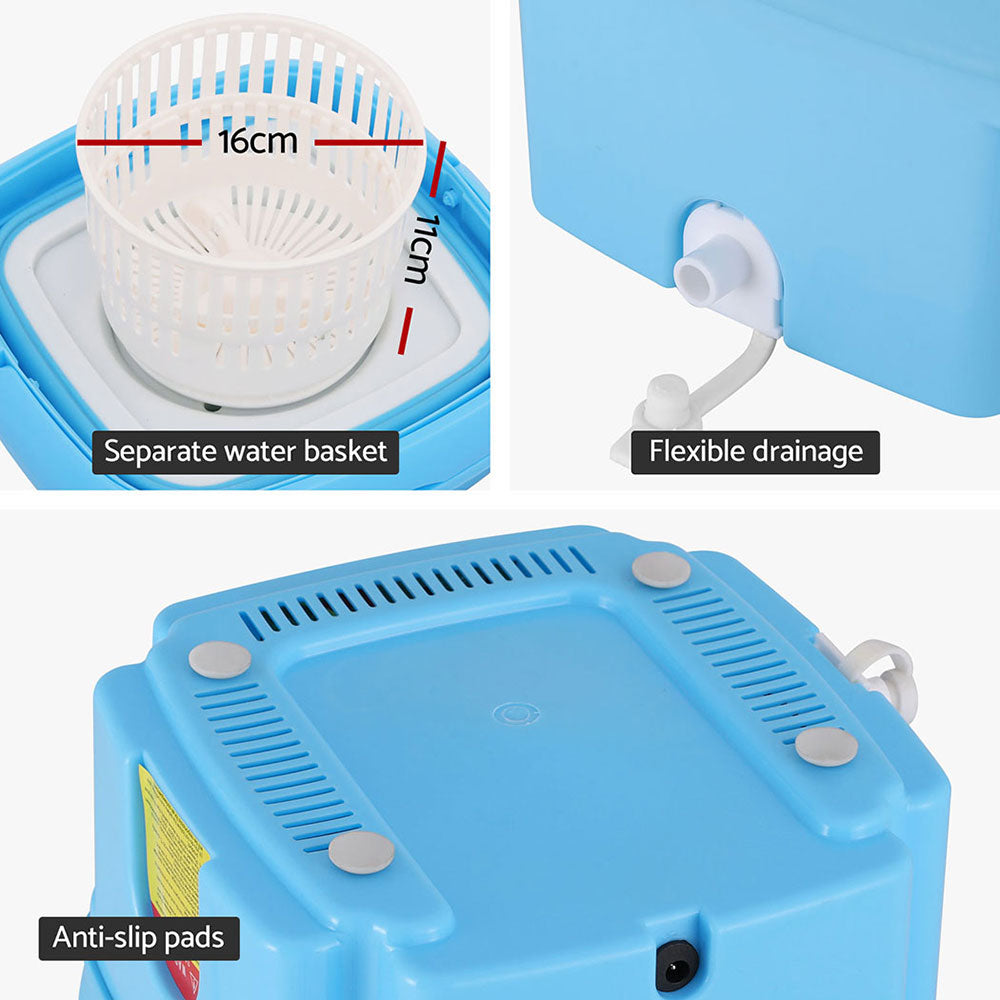 Devanti Portable Washing Machine 4.5L Blue PWM-B-FOLD-4.5-BL