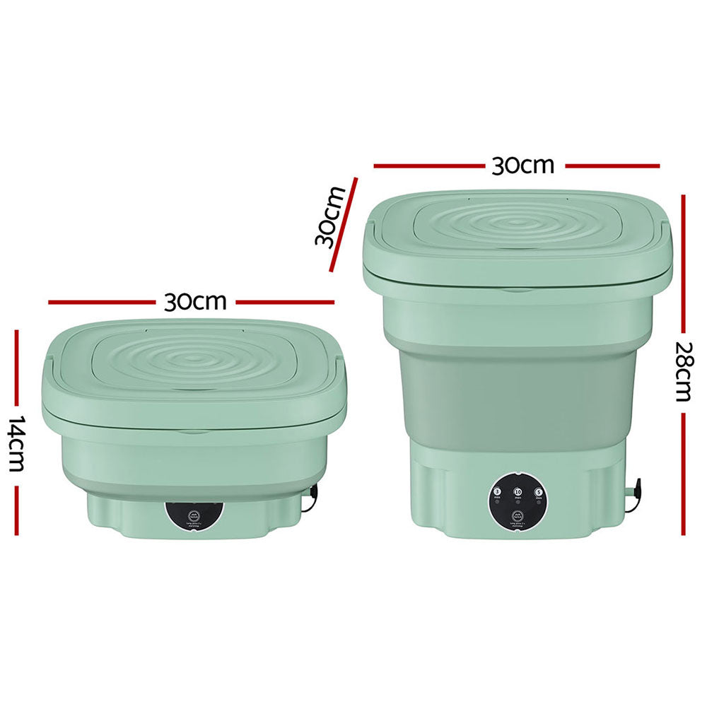Devanti Portable Washing Machine 8L Green PWM-B-FOLD-8-GN