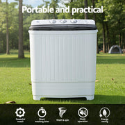 Devanti Portable Washing Machine Twin Tub 4.5KG PWM-B-T-4.5KG-GY