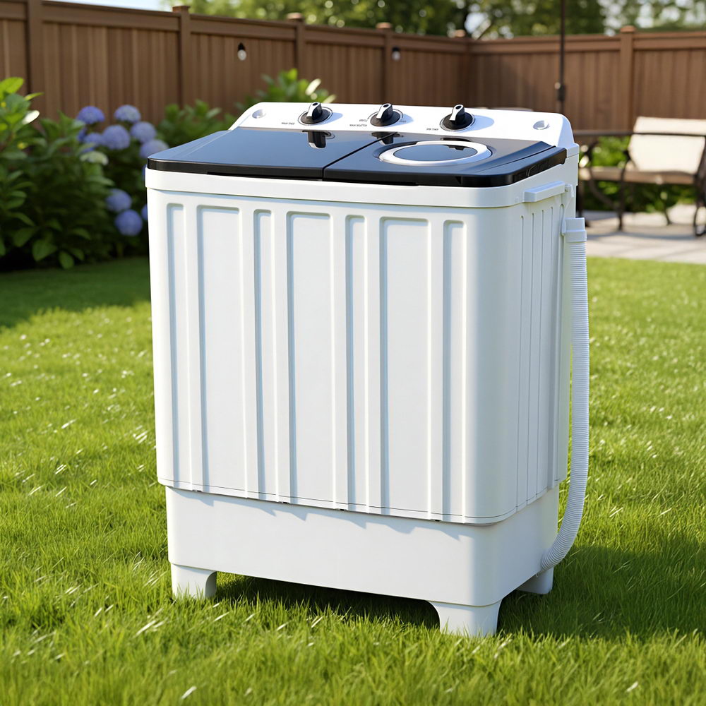 Devanti Portable Washing Machine Twin Tub 7KG White PWM-B-T-7KG-WH
