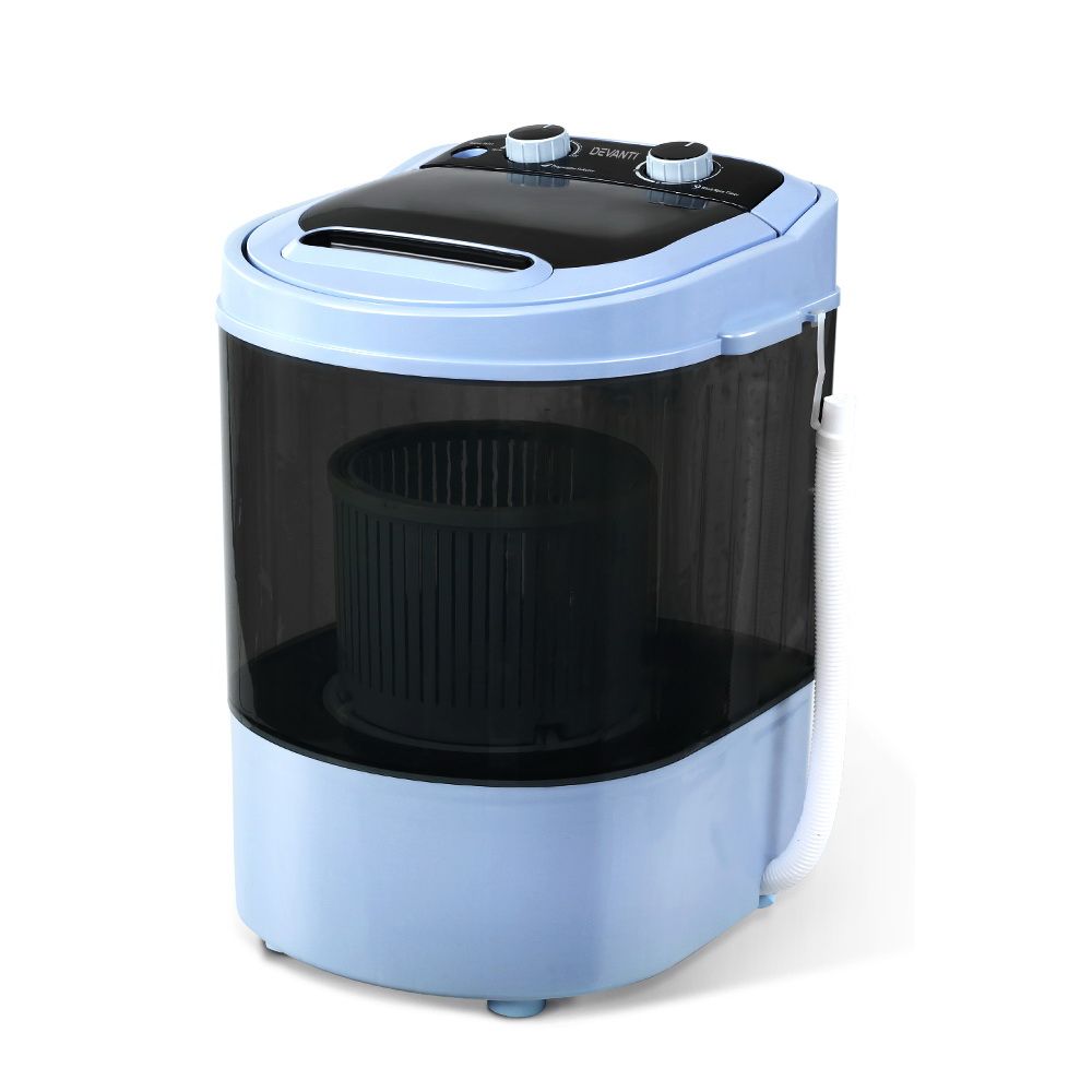 Devanti Portable Washing Machine 3KG Black PWM-S-30-BK
