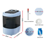 Devanti Portable Washing Machine 3KG Black PWM-S-30-BK