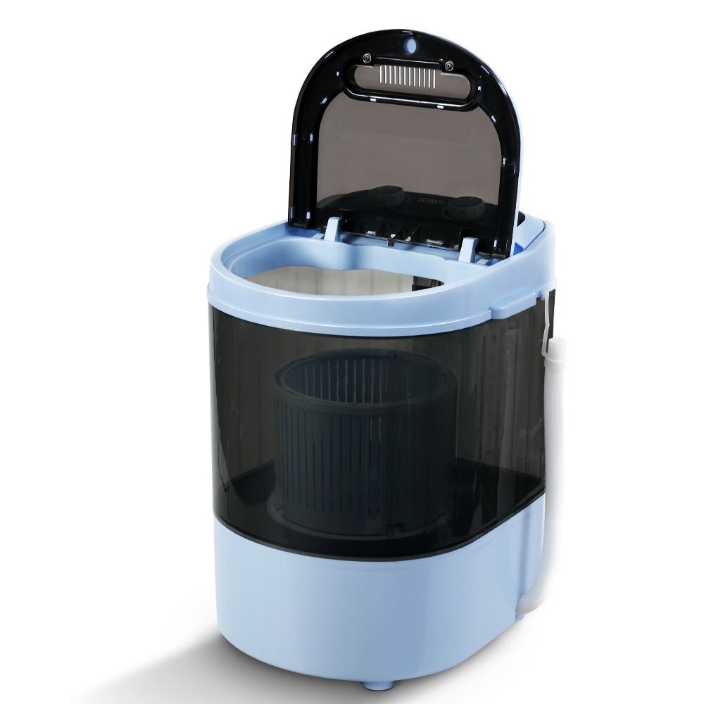 Devanti Portable Washing Machine 3KG Black PWM-S-30-BK