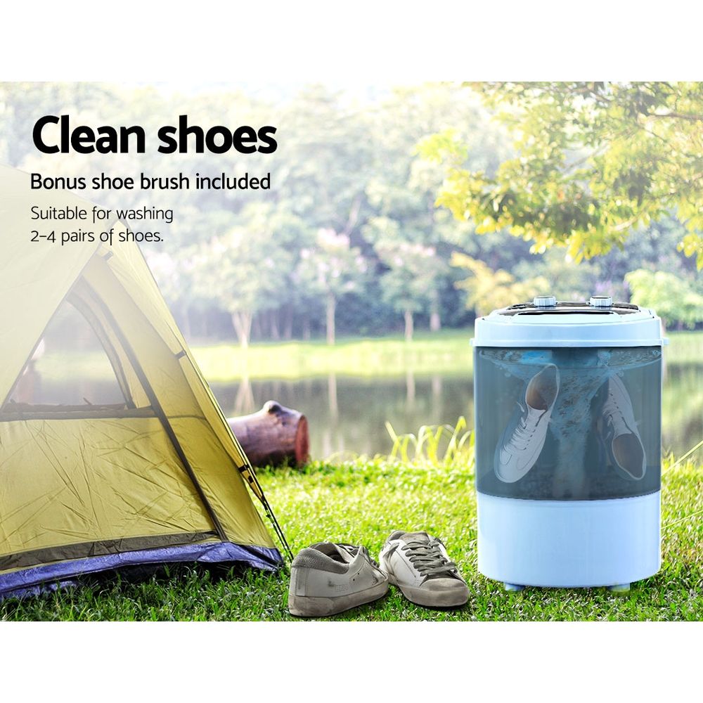 Devanti Portable Washing Machine 3KG Black PWM-S-30-BK