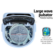Devanti Portable Washing Machine 3KG Black PWM-S-30-BK