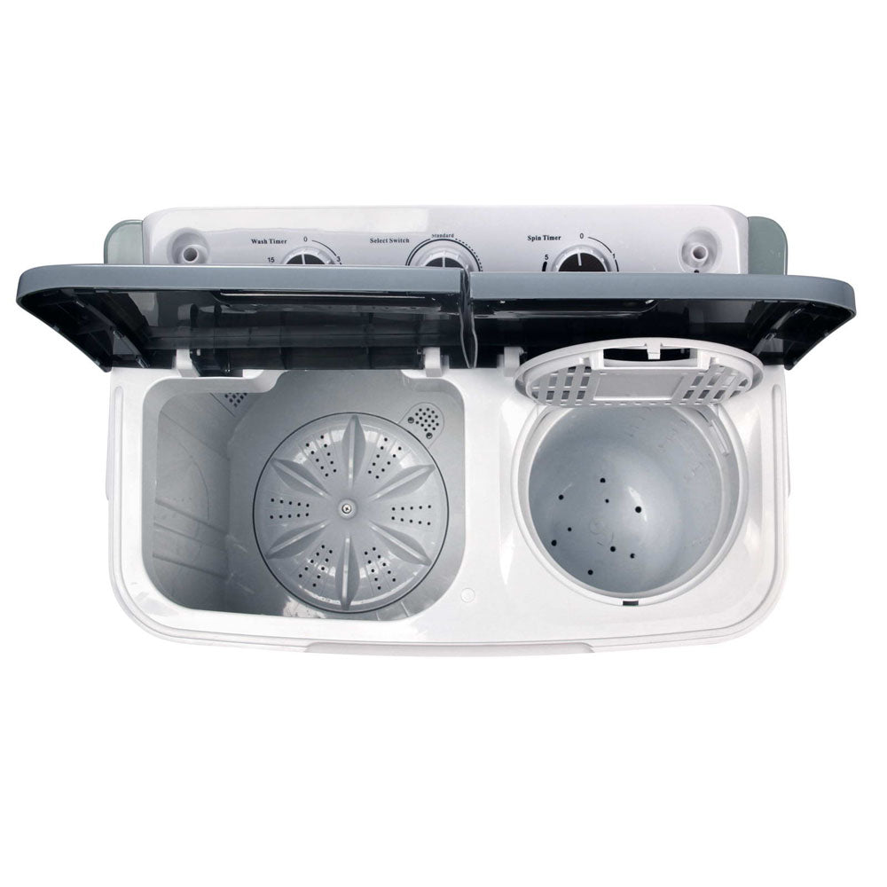 Devanti Portable Washing Machine Twin Tub 4.6KG White PWM-T-98-WH