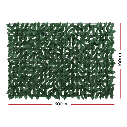 Gardeon Artificial Ivy Privacy Fence Screen Greenery Backdrop Panel for Balcony Patio Garden PWP-100X600-GN