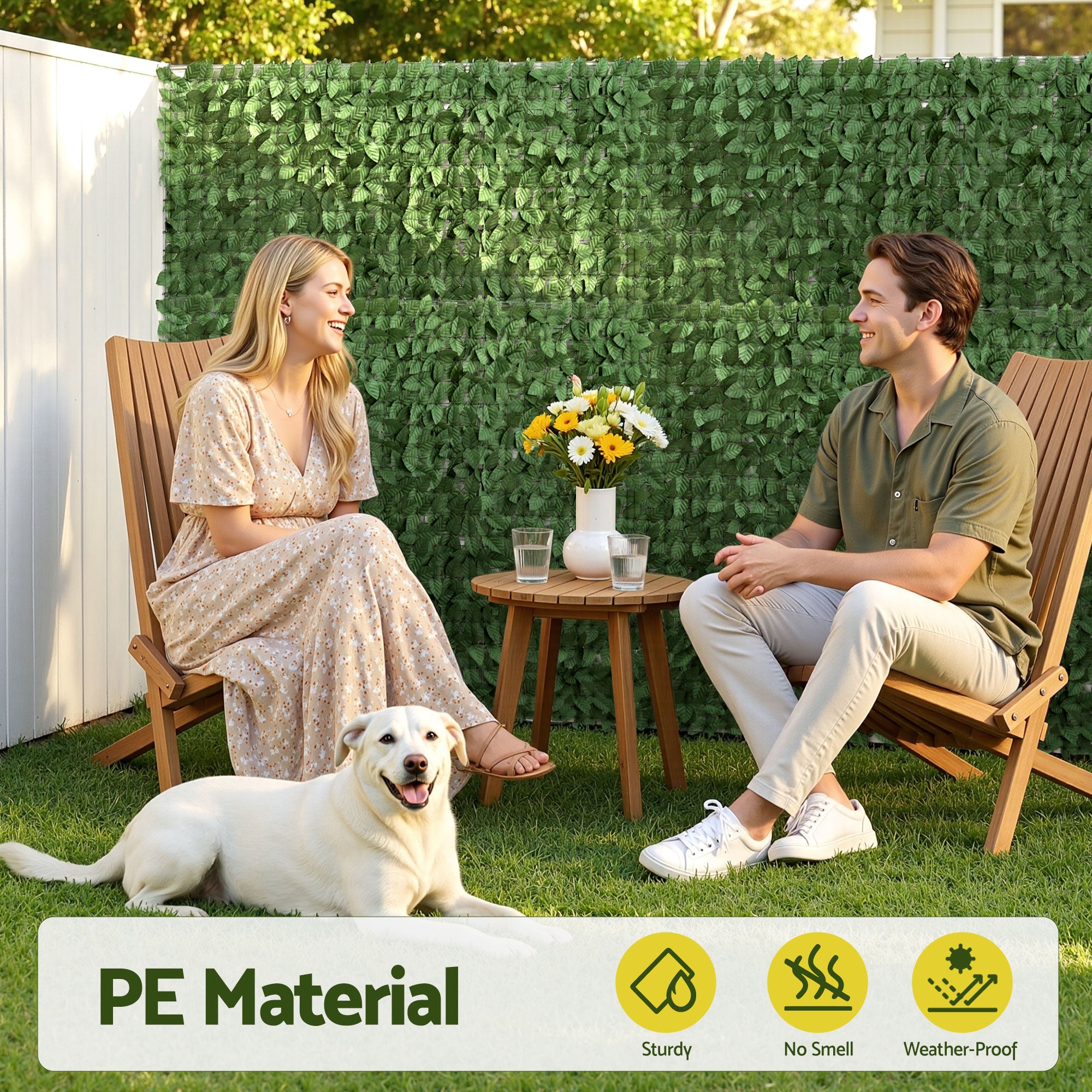 Gardeon Artificial Ivy Privacy Fence Screen Greenery Backdrop Panel for Balcony Patio Garden PWP-100X600-GN
