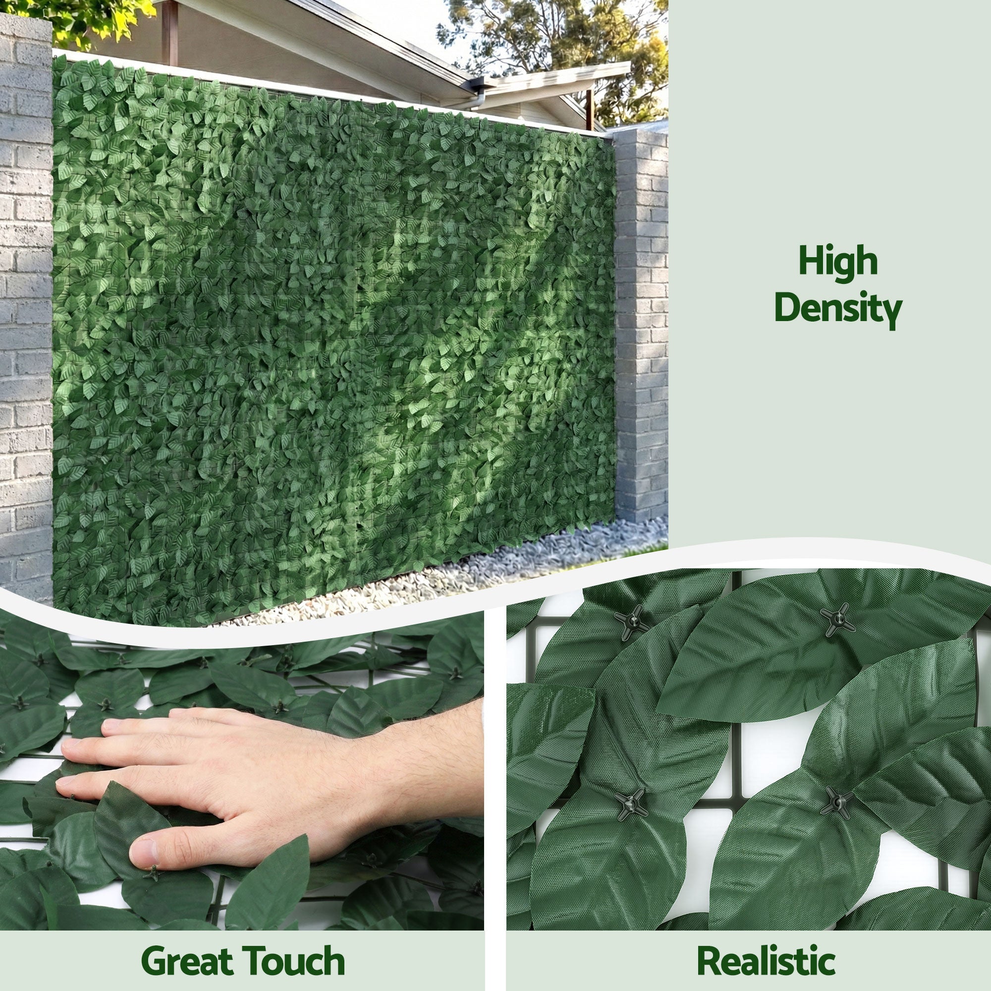 Gardeon Artificial Ivy Privacy Fence Screen Greenery Backdrop Panel for Balcony Patio Garden PWP-100X600-GN