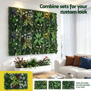 Gardeon 4PCS Artificial Plant Wall Panels 40X60CM Boxwood Panel Flower Backdrop Backyard Green Decor PWP-40X60-RD-4X