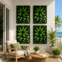 Gardeon 4PCS Artificial Plant Wall Panels 40X60CM Boxwood Panel Leaf Backdrop Backyard Green Decor PWP-40X60-WH-4X