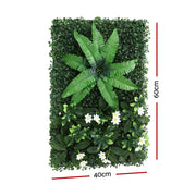 Gardeon 4PCS Artificial Plant Wall Panels 40X60CM Boxwood Panel Leaf Backdrop Backyard Green Decor PWP-40X60-WH-4X