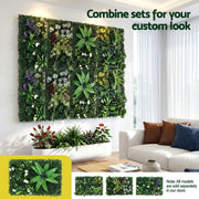 Gardeon 4PCS Artificial Plant Wall Panels 40X60CM Boxwood Panel Leaf Backdrop Backyard Green Decor PWP-40X60-WH-4X