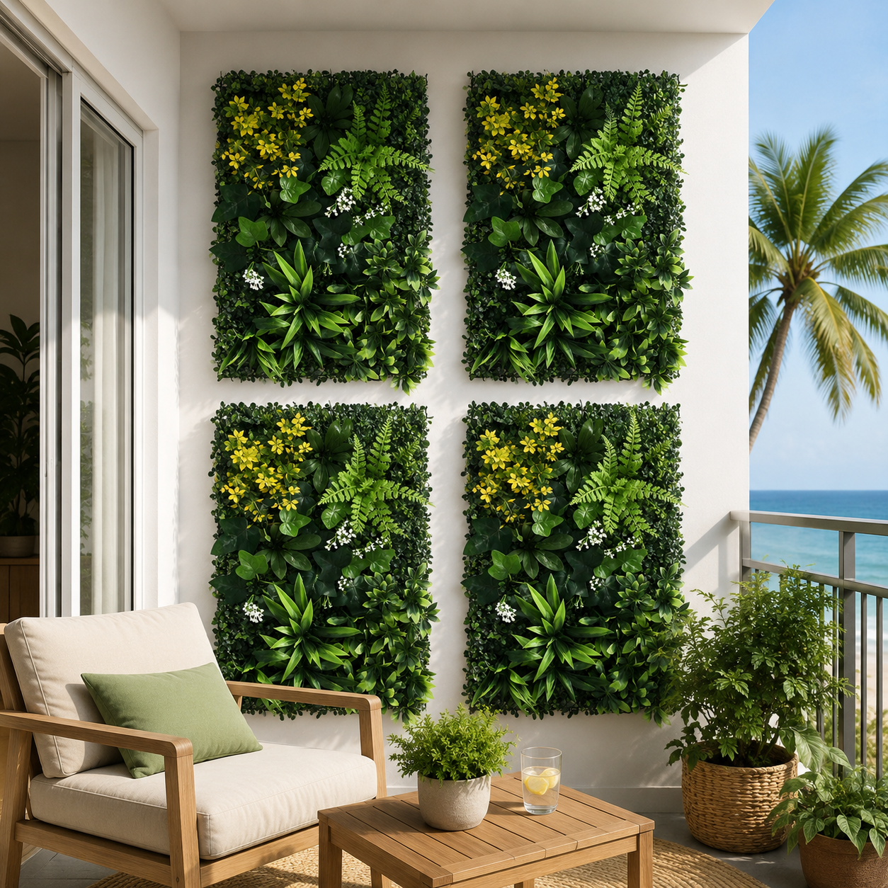 Gardeon 4PCS Artificial Plant Wall Panels 40X60CM Boxwood Panel Backyard Hedge Grass Backdrop Green Decor PWP-40X60-YE-4X