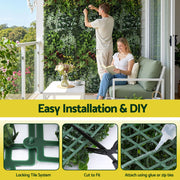 Gardeon Artificial Plant Wall Panels 50X100CM Boxwood Panel Hedge Grass Backdrop Backyard Green Decor PWP-50X100-YE