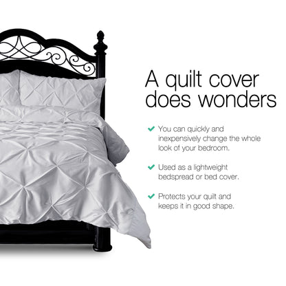 Giselle Bedding Quilt Cover Set Diamond Grey Super King QCS-DIAM-GY-SK
