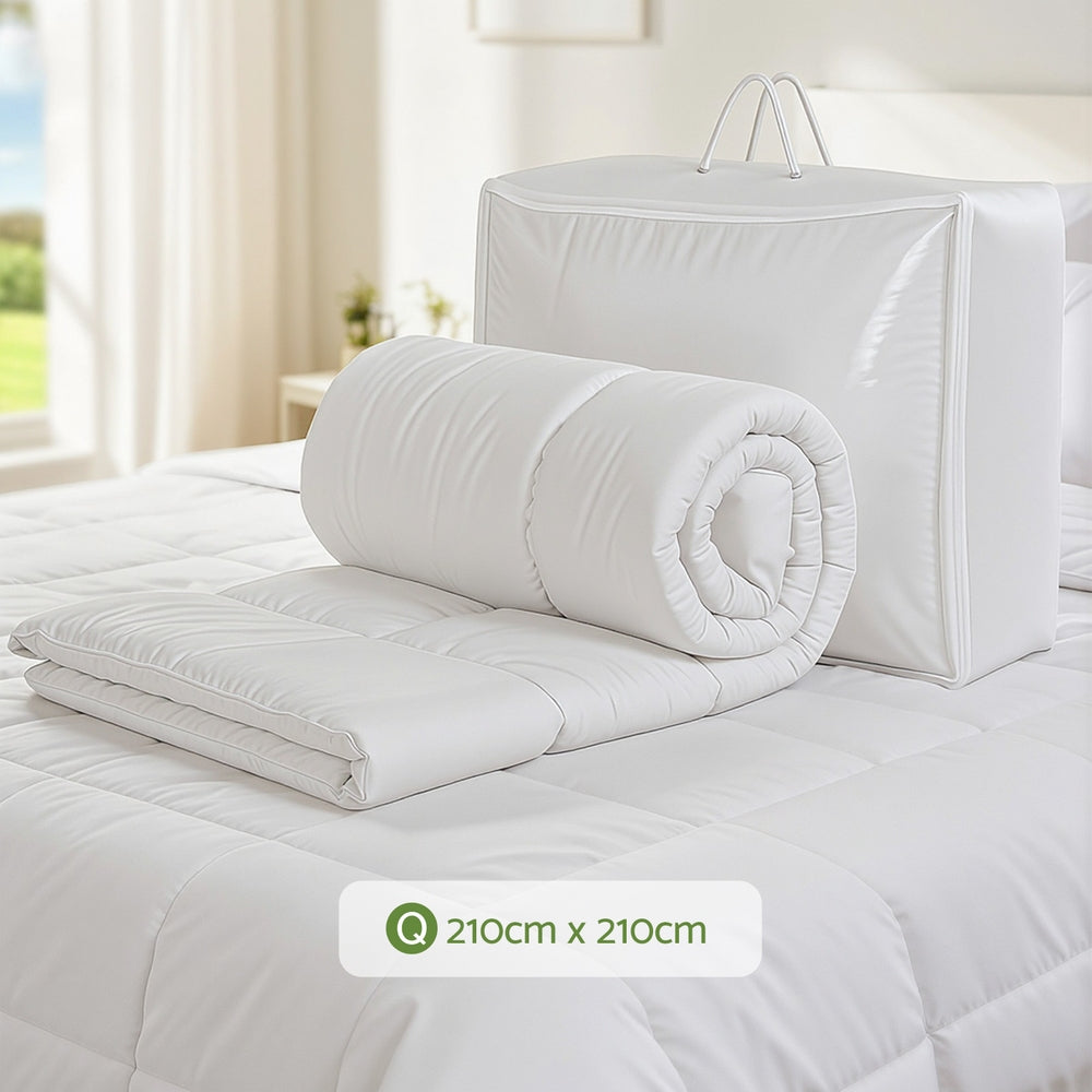 Giselle Bedding 200GSM Bamboo Quilt Summer Quilts All Season Doona Duvet Lightweight Queen QUILT-BAM-200-Q