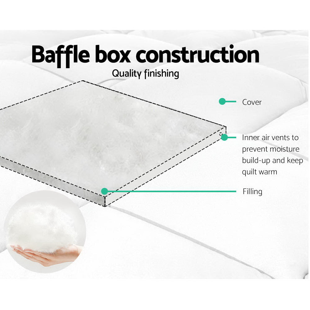 Giselle Bedding 700GSM Microfibre Bamboo Quilt King QUILT-BAM-700-K