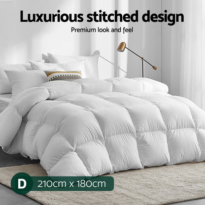 Giselle Bedding 700GSM Duck Down Feather Quilt Duvet Doona Winter Blanket Double QUILT-DFD-700-D1