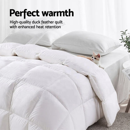 Giselle Bedding 700GSM Duck Down Feather Quilt Duvet Doona Winter Blanket Single QUILT-DFD-700-S1