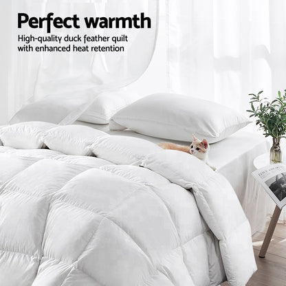 Giselle Bedding 700GSM Duck Down Feather Quilt Super King QUILT-DFD-700-SK