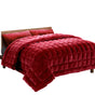 Giselle Bedding Faux Mink Quilt Burgundy Queen QUILT-FM-BGD-Q