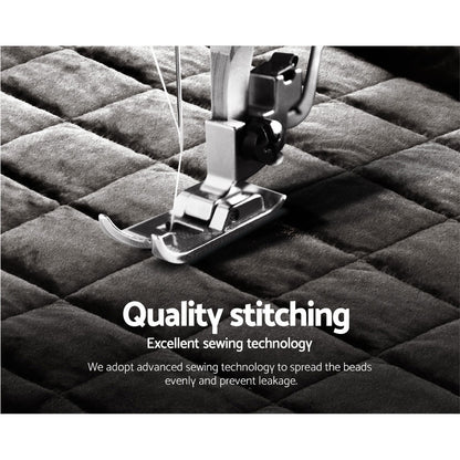Giselle Bedding Faux Mink Quilt Charcoal King QUILT-FM-CHAR-K