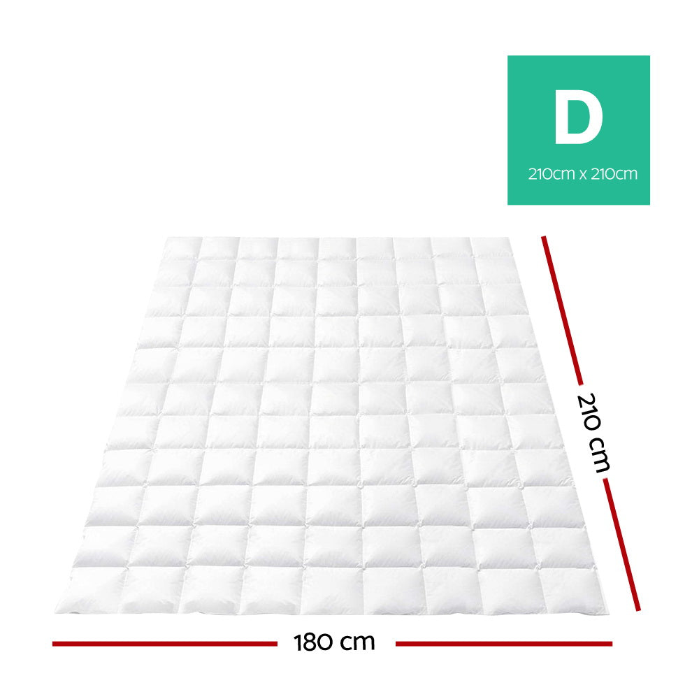 Giselle Bedding 700GSM Goose Down Feather Quilt Double QUILT-GOOSE-700-D