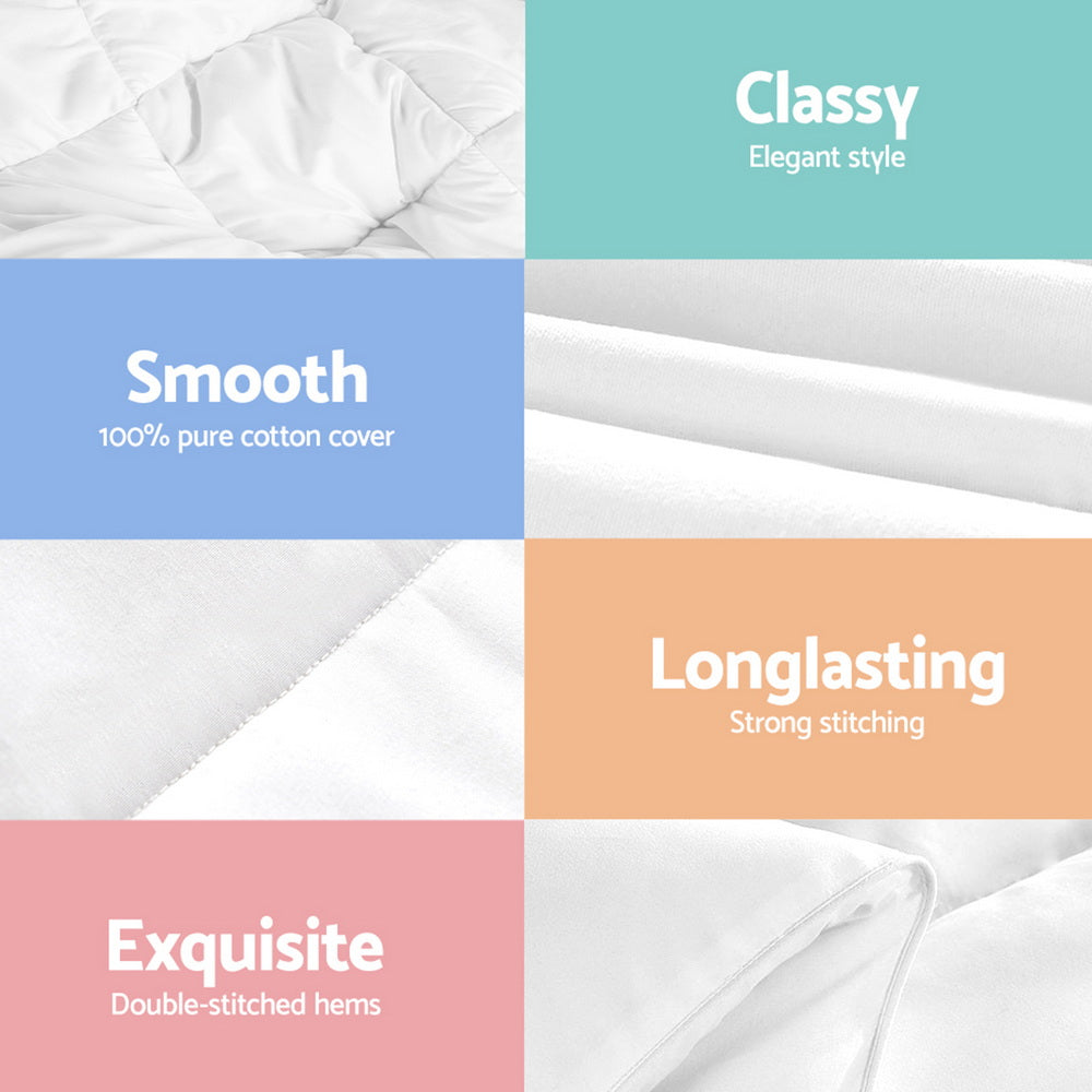 Giselle Bedding 800GSM Goose Down Feather Quilt Winter Blanket Duvet Comforter Double QUILT-GOOSE-800-D1