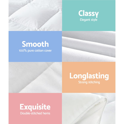Giselle Bedding 800GSM Goose Down Feather Quilt Queen QUILT-GOOSE-800-Q