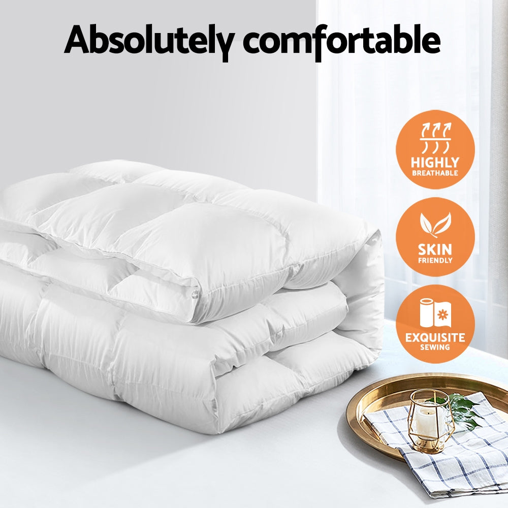 Giselle Bedding 500GSM Goose Down Feather Quilt King QUILT-GOOSE-95-K