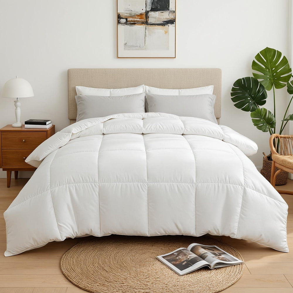 Giselle Bedding King Size 400GSM Microfiber Quilt All Season Duvet Quilts Comforter Winter Summer QUILT-RCYF-400-K