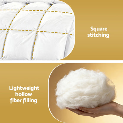 Giselle Bedding King Size 400GSM Microfiber Quilt All Season Duvet Quilts Comforter Winter Summer QUILT-RCYF-400-K