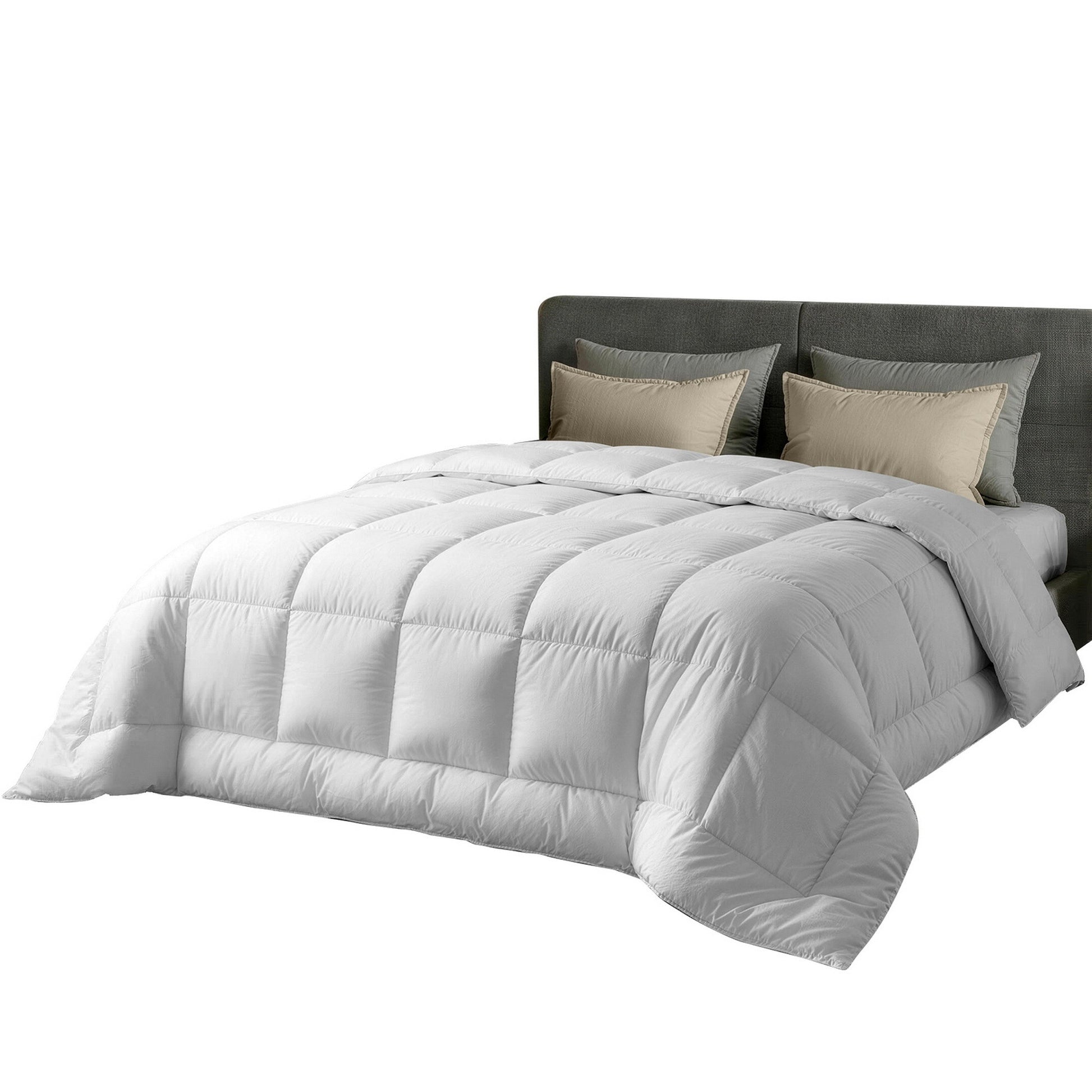 Giselle Bedding Wool Quilt 500GSM Thick Double Winter Doona Baffle Box Construction 100% Wool Filling QUILT-WOOL-500-N-D