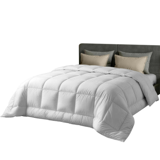 Giselle Bedding Wool Quilt 500GSM Thick Double Winter Doona Baffle Box Construction 100% Wool Filling QUILT-WOOL-500-N-D