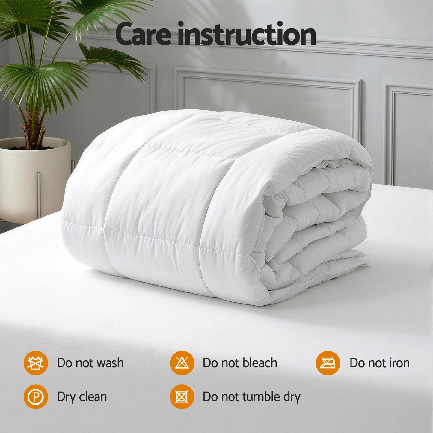 Giselle Bedding Wool Quilt 500GSM Thick King Winter Doona Baffle Box Construction 100% Wool Filling QUILT-WOOL-500-N-K