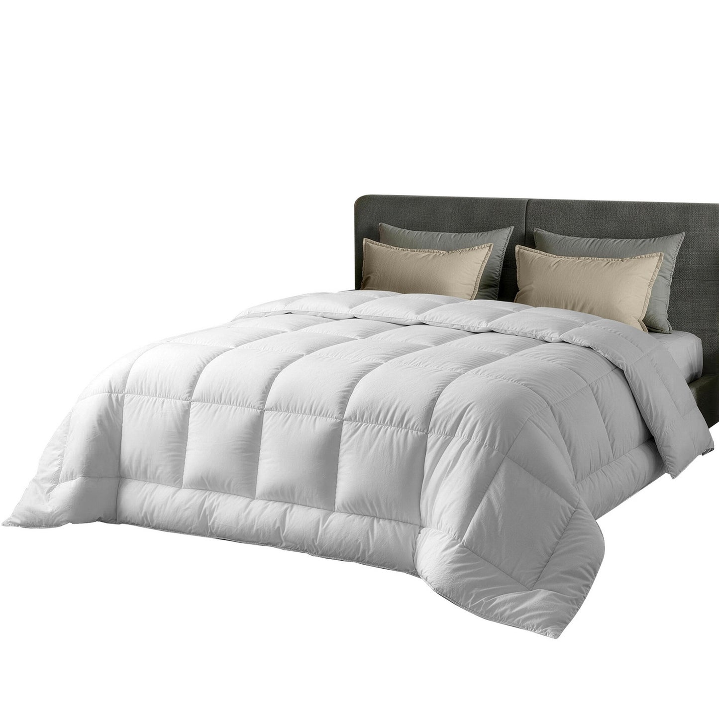 Giselle Bedding Wool Quilt 500GSM Thick Queen Winter Doona Baffle Box Construction 100% Wool Filling QUILT-WOOL-500-N-Q
