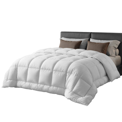 Giselle Bedding Wool Quilt 800GSM Extra Thick King Winter Doona Baffle Box Construction 100% Wool Filling QUILT-WOOL-800-K