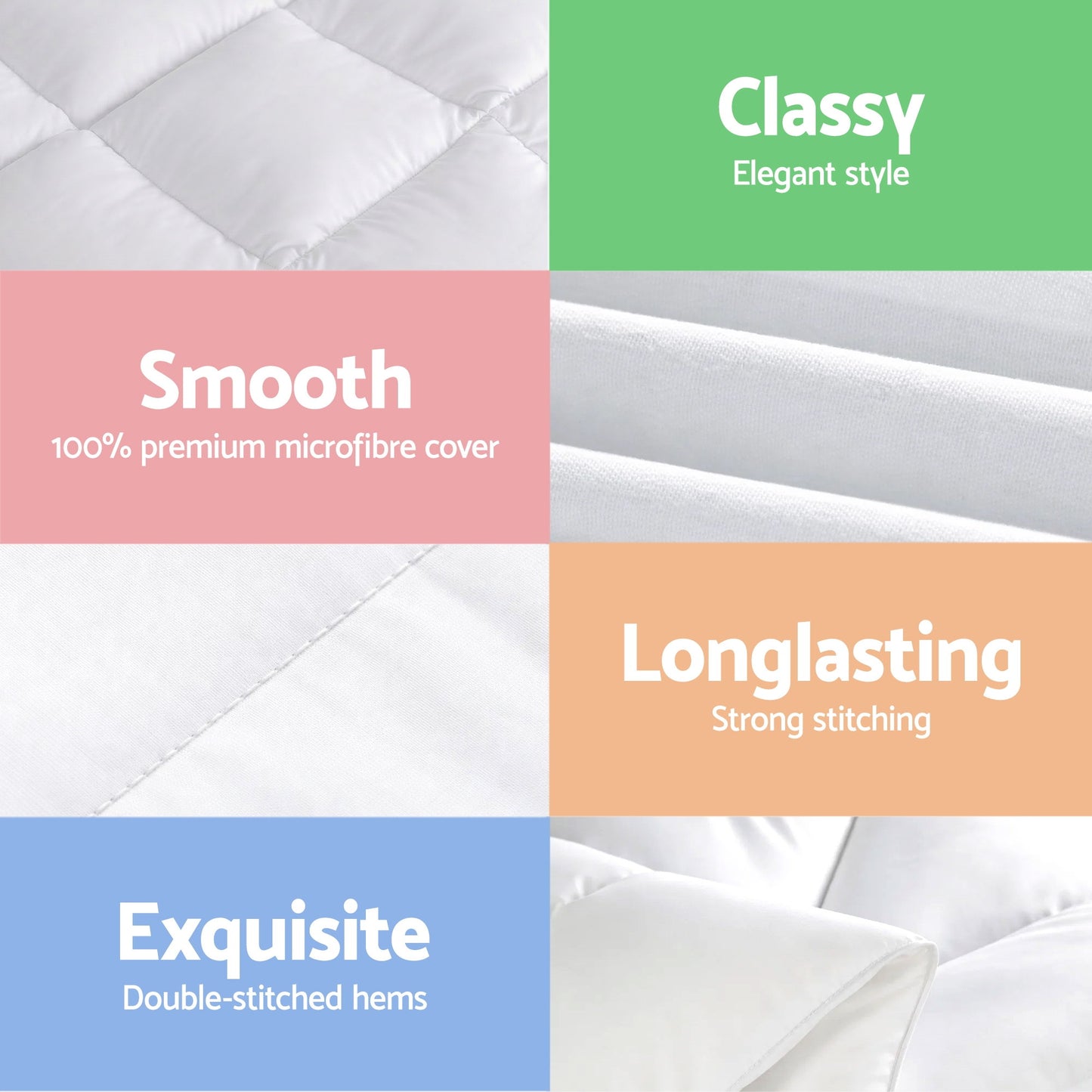 Giselle Bedding Wool Quilt 800GSM Extra Thick Queen Winter Doona Baffle Box Construction 100% Wool Filling QUILT-WOOL-800-Q