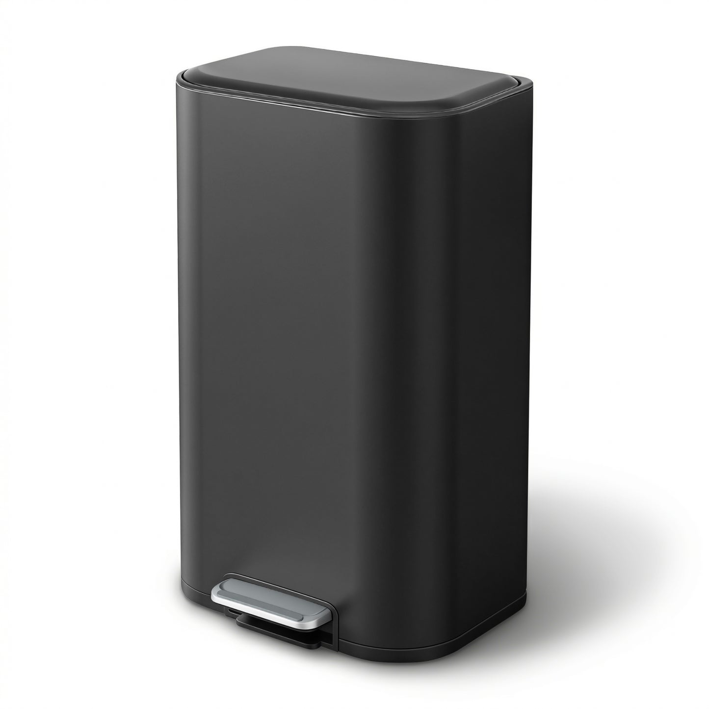 Cefito Kitchen Trash Can 40L Pedal Bins Rubbish Bin Steel with Soft Close Lid, Removable Inner Bucket, RB-40L-1C-BK