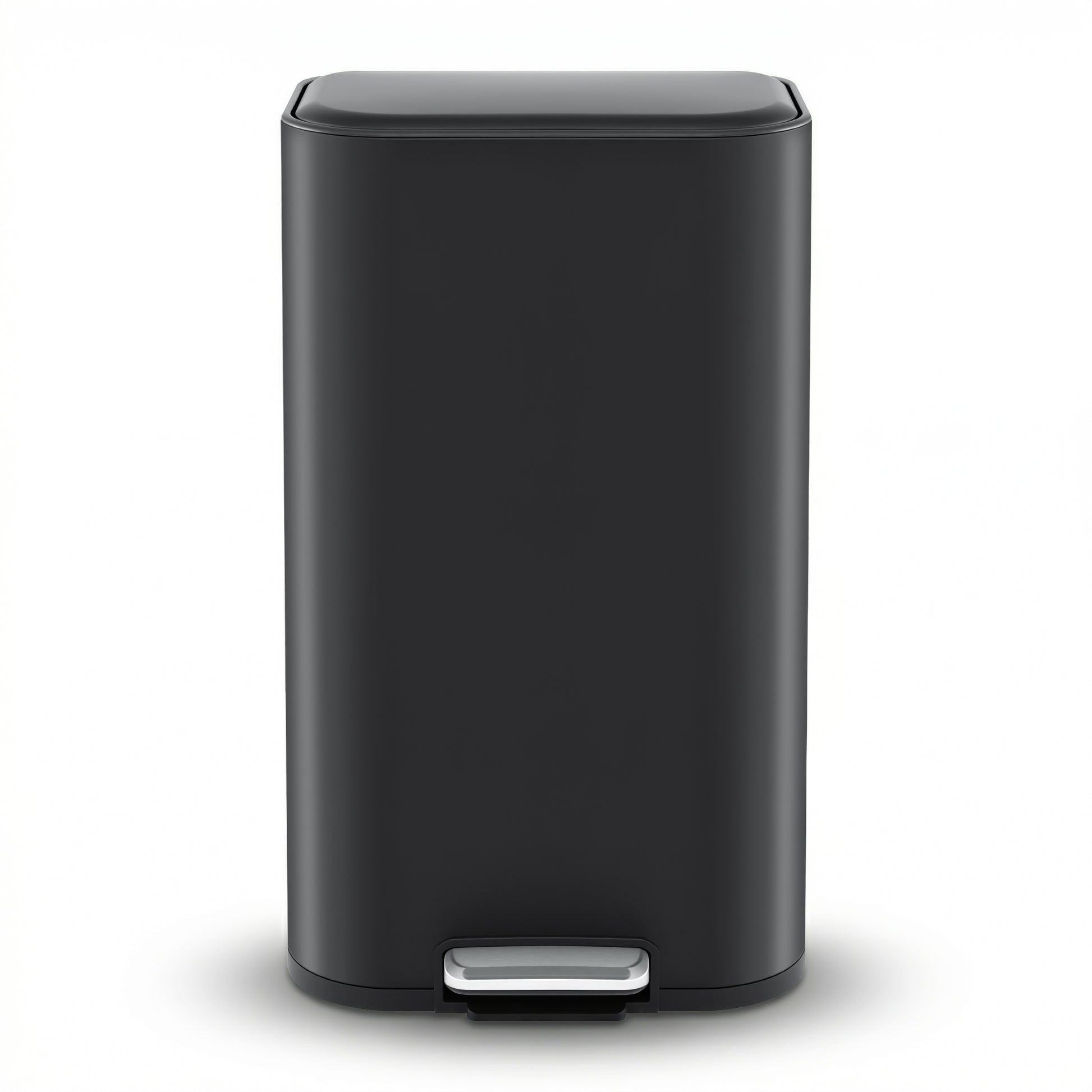 Cefito Kitchen Trash Can 40L Pedal Bins Rubbish Bin Steel with Soft Close Lid, Removable Inner Bucket, RB-40L-1C-BK